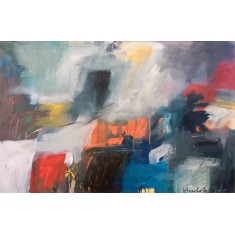 Arsalan Naqvi, 24 x 36 Inch, Oil On Canvas, Abstract Painting, AC-ARN-211